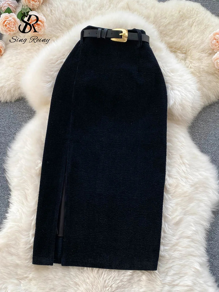 Winter Fashion Slim Corduroy Skirt