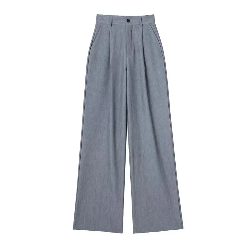 Striped High-Waist Wide-Leg Pants