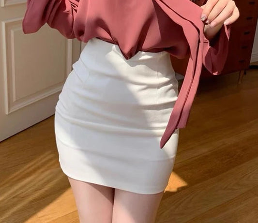 High-Waist Office Skirt with Slit